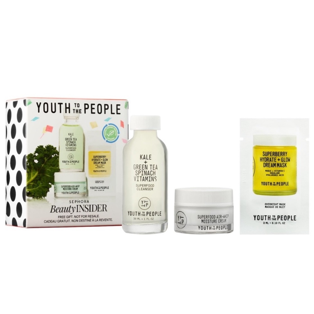 Youth to the People Skincare Serum & Face Oil Set - White and Yellow